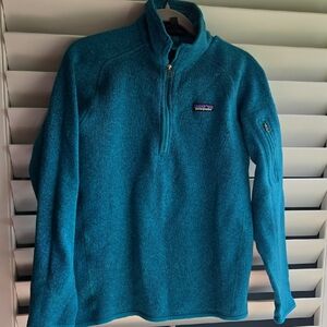 Patagonia Teal Quarter-Zip Fleece Jacket